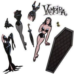 Vampira Gothic Glamour Ghoul Dress Up Magnet Set NEW